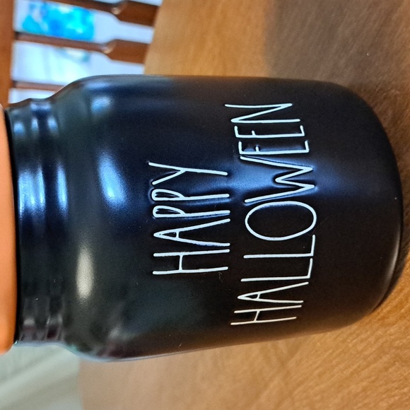 Rae Dunn Halloween pumpkin container - Picture 3 of 7